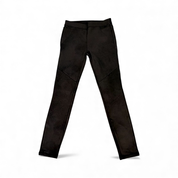 NWT Free People Vegan Stretch Leather SkinnyLeggings Womans Black SZ 2 - Picture 3 of 14